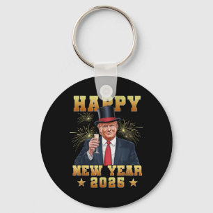 Gott nytt år Funny Trump 2025 Uni-vuxnas Trump S Nyckelring