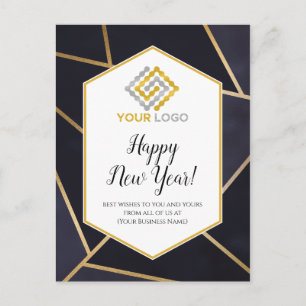 Gott nytt år Geometric Logotyp Business Postcard Vykort