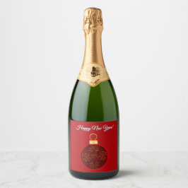 Gott Nytt År Glänsande Vinflasketiketter (6)