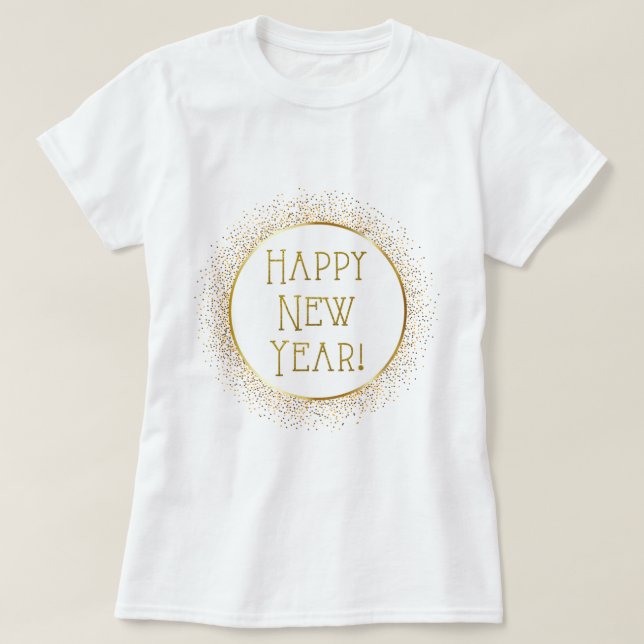 Gott nytt år Glitter T-Shirt (Design framsida)