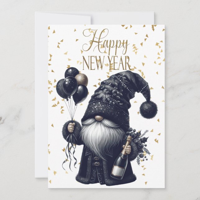 Gott nytt år Gnome Meddelande (Framsida)