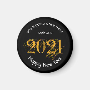 Gott nytt år GOD DOS NEW SAK ANPASSNINGSBAR 20 Magnet