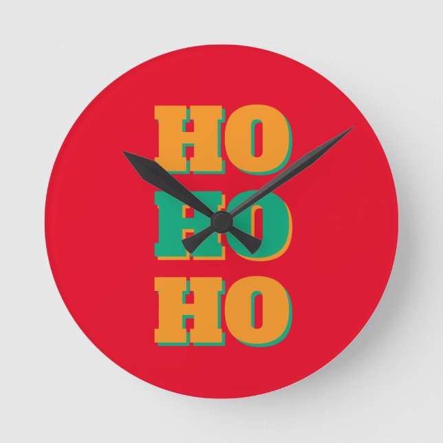 Gott Nytt År God Jul Högtidshelg HoHo Rund Klocka (Framsida)