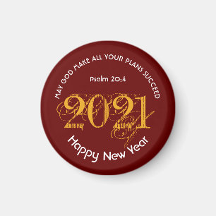Gott nytt år GOD PLANS HAR LYCKATS 2021 Magnet