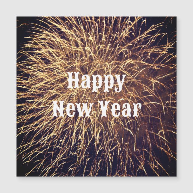 Gott nytt år Golden Fireworks Trendig 2023 (Framsida)