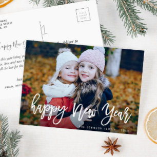 GOTT NYTT ÅR Gränskontrollkort för fotografier Vykort