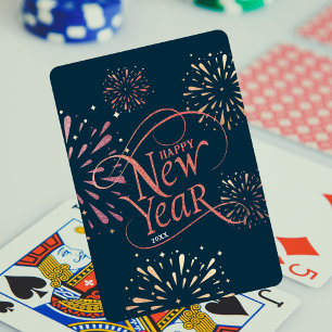 Gott nytt år Guld Folie Manus Casinokort
