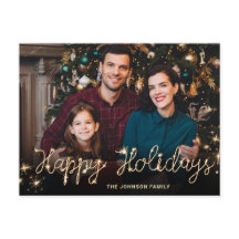 Gott nytt år Guld Gnistra-skript PHOTO Hälsning