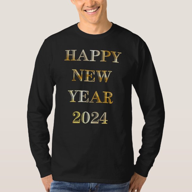 Gott nytt år Guld T Shirt (Framsida)