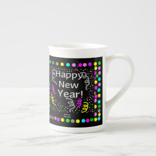 Gott nytt år Hälsning Bone China Mugg Benporslin Mugg