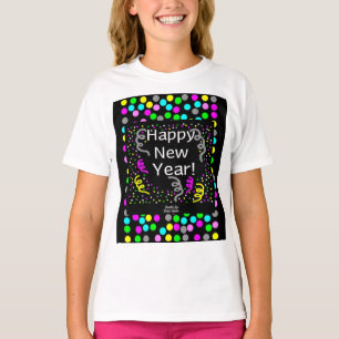 Gott nytt år Hälsning Girls White Basic T Shirt
