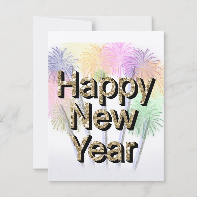 Gott nytt år hälsning-kort (Framsida)