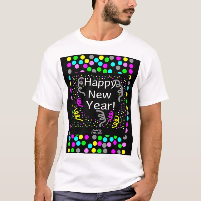 Gott nytt år Hälsning Manar  White Basic T Shirt (Framsida)