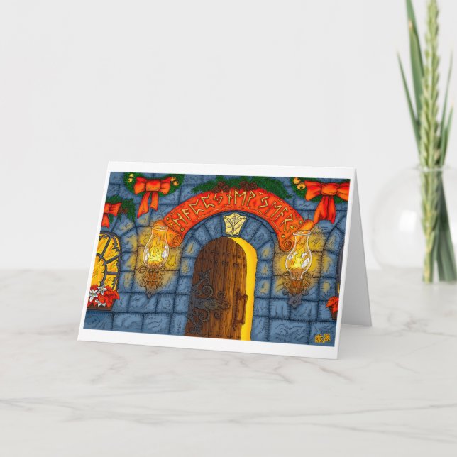 Gott nytt år-hälsningskort helgkort (Framsida)