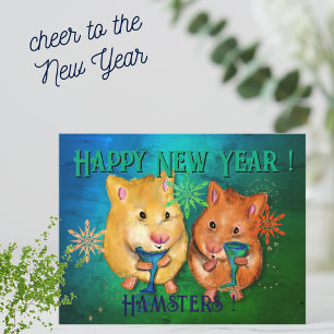 Gott nytt år Hamsters! Kort