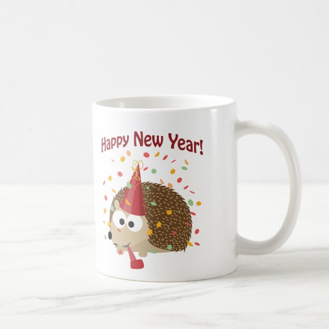 Gott nytt år Hedgehog! Kaffemugg (Höger)