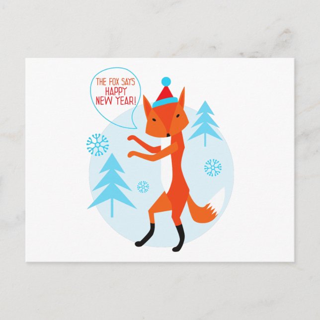 Gott nytt år! helg vykort (Framsida)