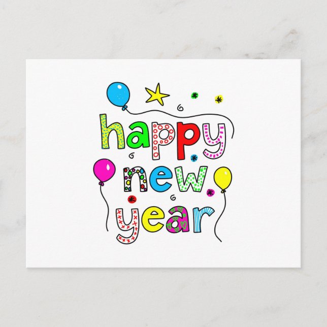 Gott nytt år helg vykort (Framsida)