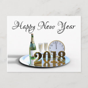 Gott nytt år helg vykort