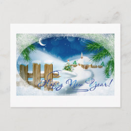 Gott nytt år helg vykort