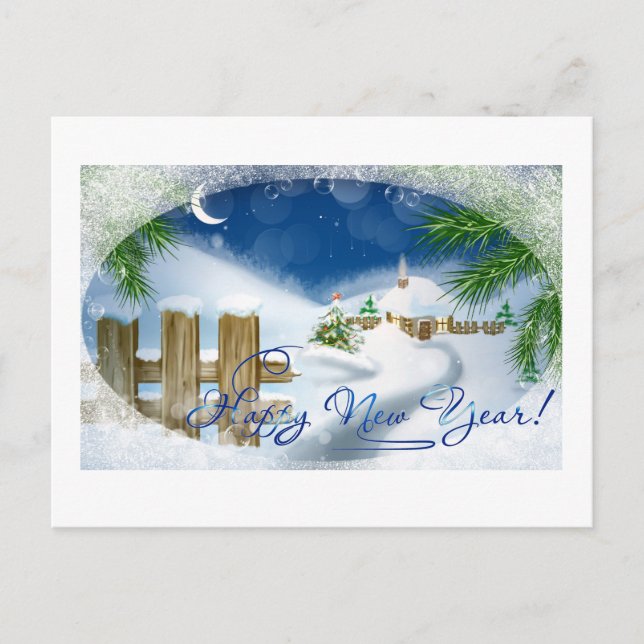 Gott nytt år helg vykort (Framsida)