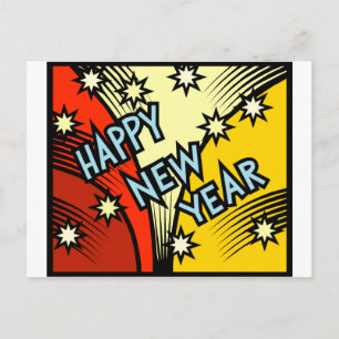 Gott nytt år helg vykort