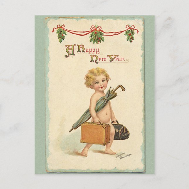 Gott nytt år helg vykort (Framsida)