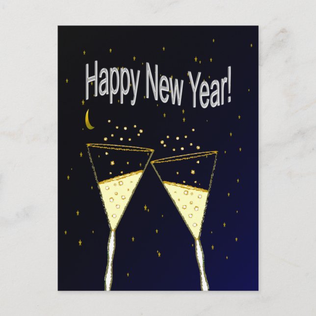 Gott nytt år helg vykort (Framsida)