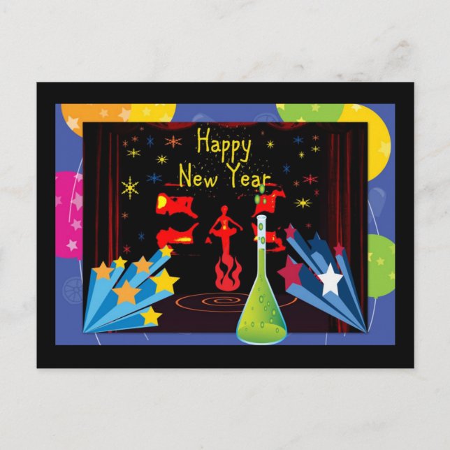 Gott nytt år helg vykort (Framsida)