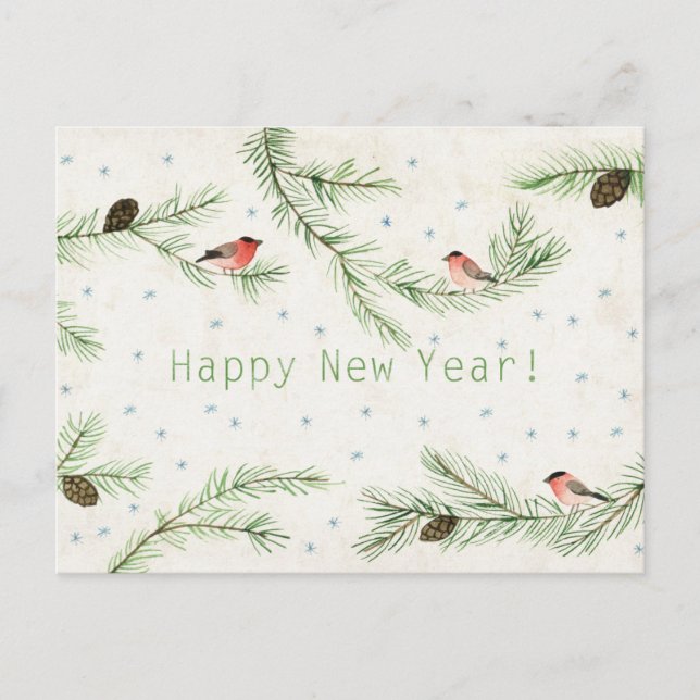 Gott nytt år! helg vykort (Framsida)