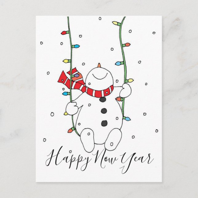 Gott nytt år helg vykort (Framsida)