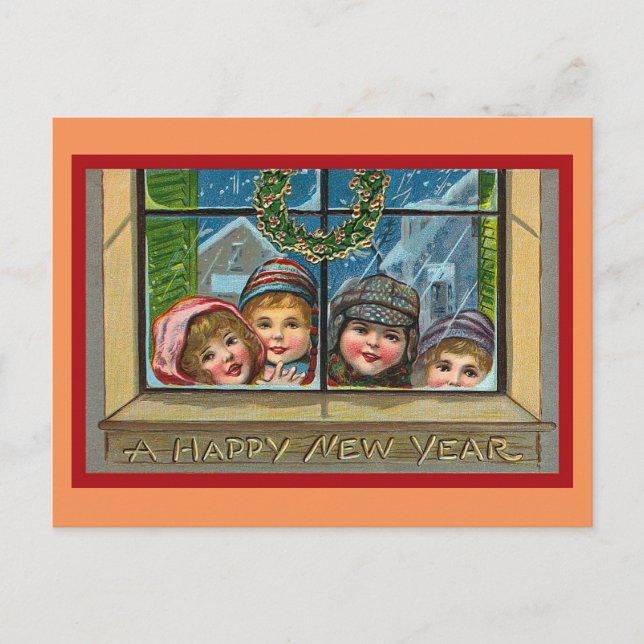 Gott nytt år helg vykort (Framsida)