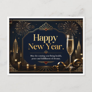 Gott nytt år helg vykort
