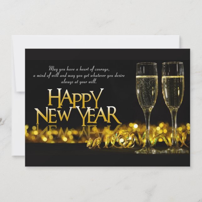 Gott nytt år Helgdag Card Julkort (Framsida)