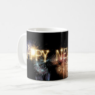 Gott nytt år Helgdag Fireworks Firande Mugg