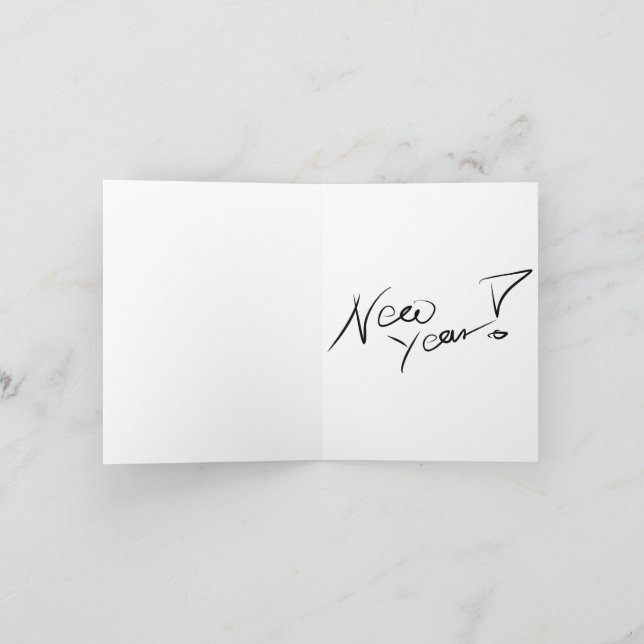 Gott nytt år  helgkort (Inuti)