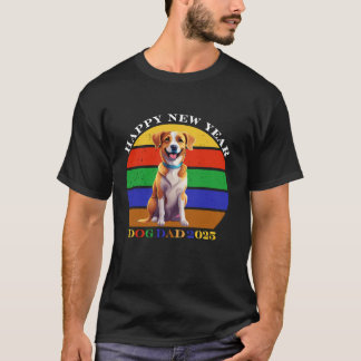 Gott nytt år ’hund pappa’ 2025 t shirt