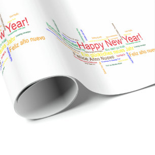 Gott nytt år i olika språk presentpapper