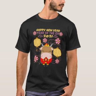 Gott nytt år i OX 2021 kinesiska kläder för T Shirt