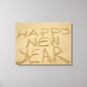 Gott nytt år i Sand Canvastryck