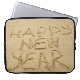 Gott nytt år i Sand Laptop Fodral