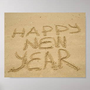 Gott nytt år i Sand Poster