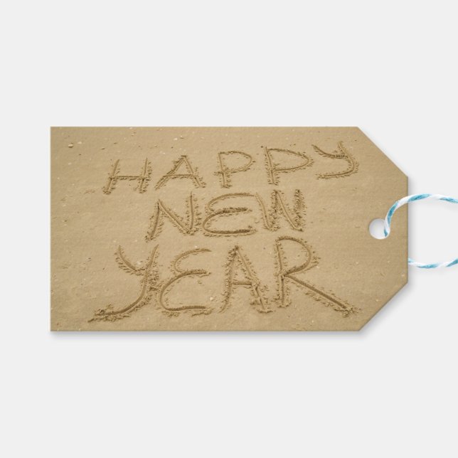 Gott nytt år i Sand Presentetikett (Framsidan (Horisontell))