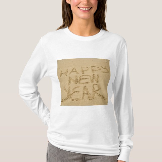 Gott nytt år i Sand T Shirt (Framsida)