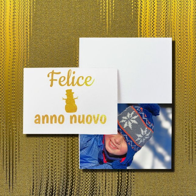Gott nytt år - italienska folierat kort (Skapare uppladdad)