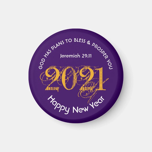 Gott nytt år | JEREMIAH 29:11 | 2021 Magnet (Framsidan)