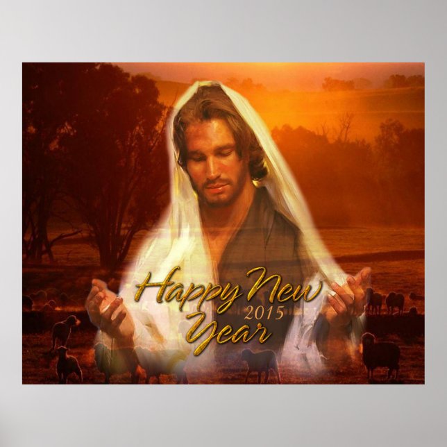 Gott nytt år Jesus 2015 Poster (Framsidan)