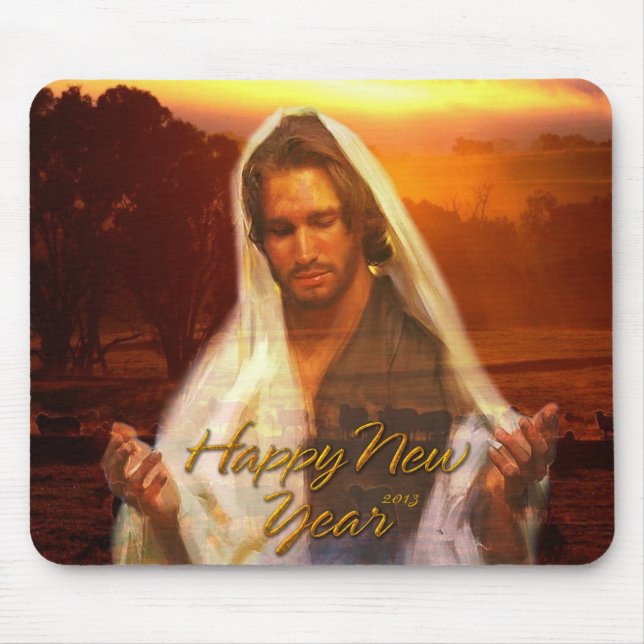 Gott nytt år Jesus Mousepad Musmatta (Framsidan)