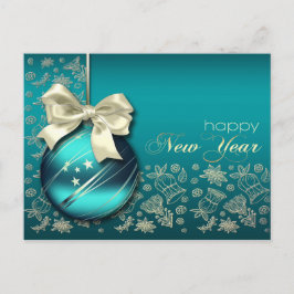 Gott nytt år. Jul Bauble Helg Vykort