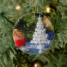 Gott nytt år julgransprydnad keramik